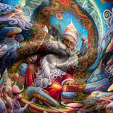 Muška vintage majica s kapuljačom s 3D printom Djeda Mraza