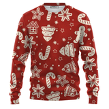 Crvena majica s kapuljačom s božićnim printom