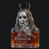 Ozzy See You on the Crazy Train Whiskey Bottle