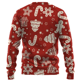 Crvena majica s kapuljačom s božićnim printom