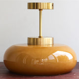 Domelight™ | 11'' Vintage Poluugradna Stropna Svjetiljka s Narančastim Staklenim Sjenilom u Obliku Kupole