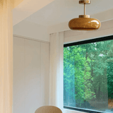 Domelight™ | 11'' Vintage Poluugradna Stropna Svjetiljka s Narančastim Staklenim Sjenilom u Obliku Kupole