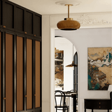 Domelight™ | 11'' Vintage Poluugradna Stropna Svjetiljka s Narančastim Staklenim Sjenilom u Obliku Kupole