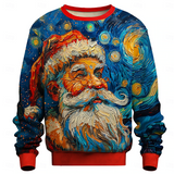 Muška božićna majica s kapuljačom s 3D printom