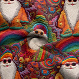 Muški vintage pulover s gumbima Djeda Mraza