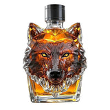 2026 Wolf Unique Animal Glass Whiskey Bottle